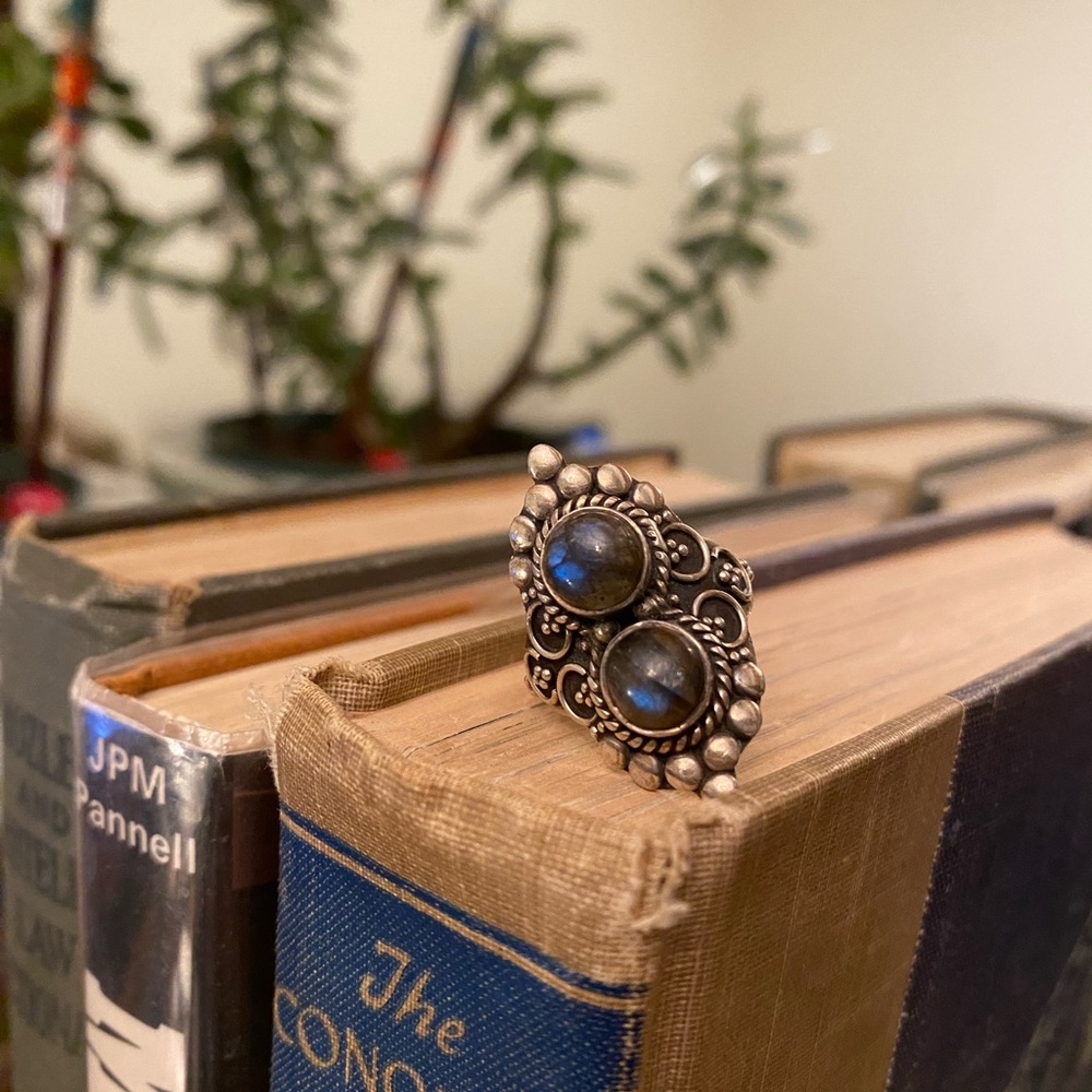 925 Labradorite Ring from Rajasthan - Picture 8 of 12